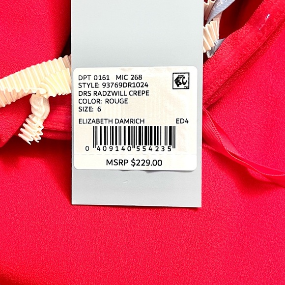 NWT, Antonio Melani × Elizabeth Damrich Radzwill Crepe Strapless Dress Size 6 - Picture 14 of 16